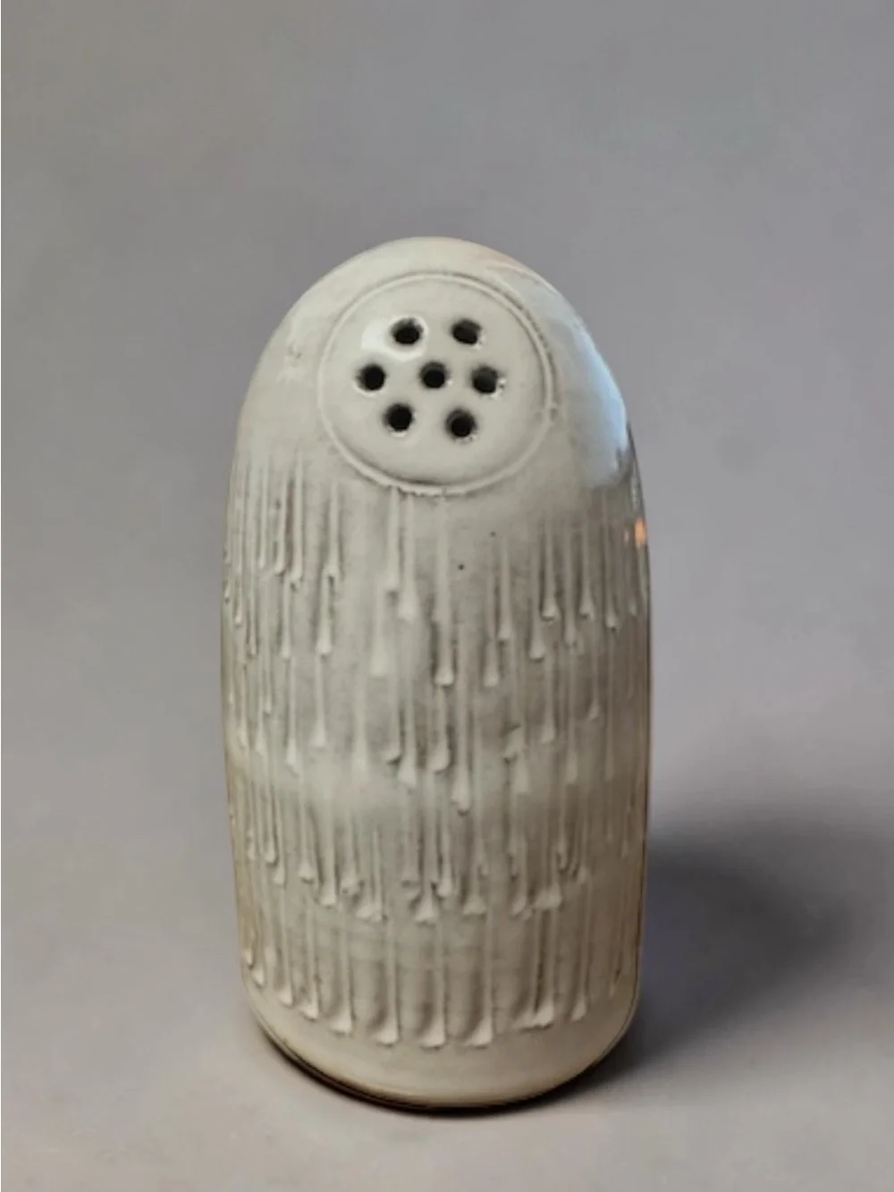 Creative Co-Op Ceramic Textured Salt Shaker